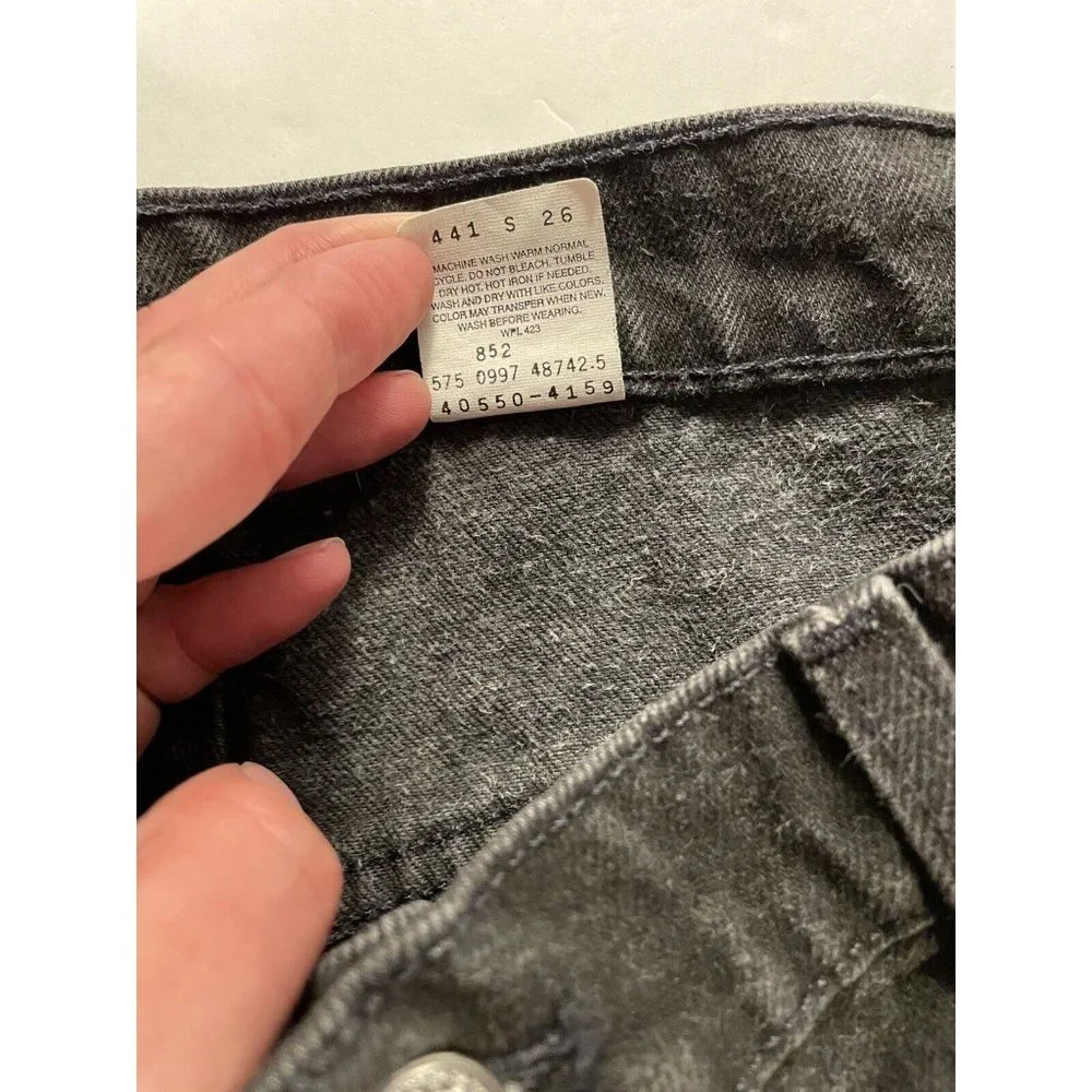 Vintage Levis 550 Jeans Mens 38x32 Black Orange Tab Made In USA 1997